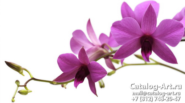 Натяжные потолки с фотопечатью - Розовые орхидеи 23